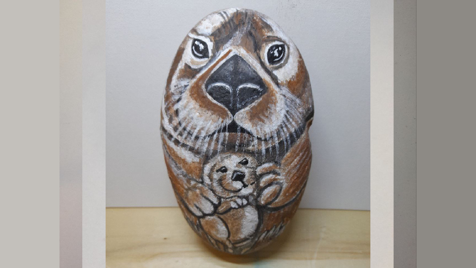 How to paint on comfortable stone ?🎨🕳️ Acrylic painting on stone ...