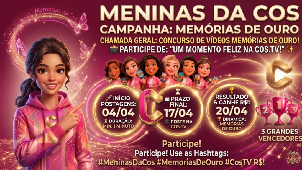 "MEMÓRIAS DE OURO"! ✨ Participe da nossa nova dinâmica na Cos.TV! ✨#minhafelicidadenacos.tv - COS.TV