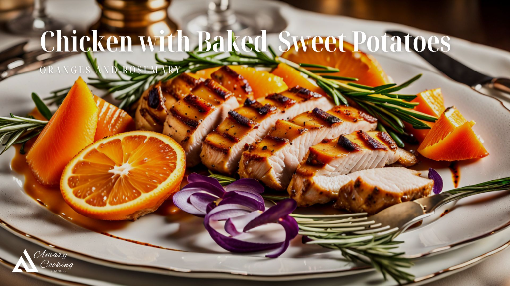 Chicken with Baked Sweet Potatoes, Oranges and Rosemary by Amazy ...