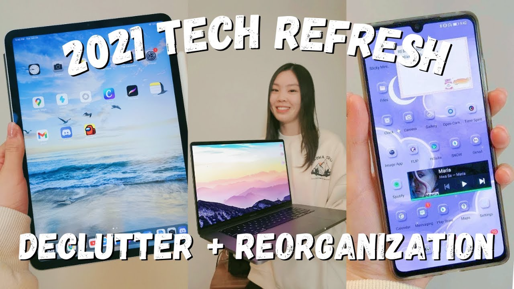 2021 TECH REFRESH Decluttering + Reorganizing My Daily Tech Devices ...