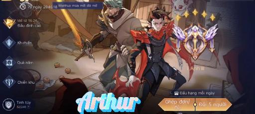 Liên Quân Mobile Arthur Đi Top 5/1/10 MVP Cực Trâu lun 😅😁 - COS.TV