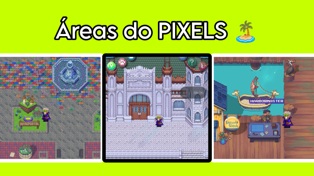 Image result for CONHECENDO as áreas do Jogo PIXELS - COS.TV